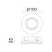 Χωνευτό Σποτ γυψοσανίδας Erin μονόφωτο 1xGU10 από γύψο στρογγυλό σε χρώμα λευκό Aca | G90051C